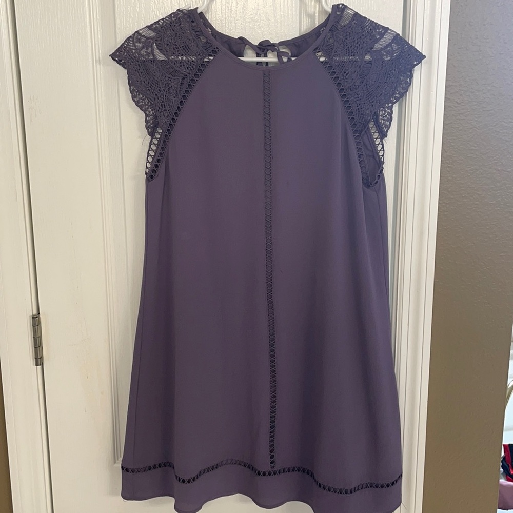 Francesca Lace Babydoll dress (purple)